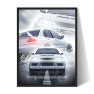Plakat Mitsubishi Lancer IX w ramce 30x40 cm obraz samochodu prezent