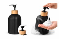DOZOWNIK POJEMNIK MYDŁA PŁYNU W ŻELU CZARNY UNIWERSALNY DO ŁAZIENKI WC