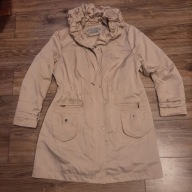 Płaszczyk z marszczonym kołnierzem 46 C&A CANDA częściowo impregnowany beż