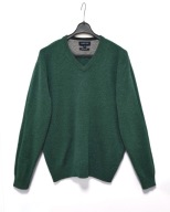 Męski Sweter Wełna Dziewicza Zielony Andrew James |R. 52/L