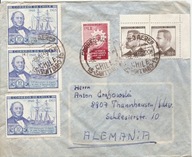 CHILE - NIEMCY -koperta -znaczki -obieg 1969 rok