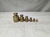 Zestaw odważników mosiężnych Polskich 1/2-20dkg