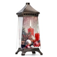 Znicz trapez mini bombki świeczki złoty Świąteczny 23cm