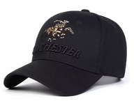 Czapka z daszkiem czarna winchester polowanie strzelectwo Bawełna