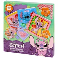 DISNEY STITCH HAFT DIAMENTOWY DIAMOND PAINTING MOZAIKA DUŻE KARTKI 3 szt