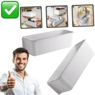 SZAFKA ŁAZIENKOWA ORGANIZER DO SZAFKI WISZĄCY BIAŁY PLASTIKOWY | BAFFECT