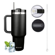 Kubek termiczny ze słomką 1200ml stal nierdzewna na kawę herbatę napoje