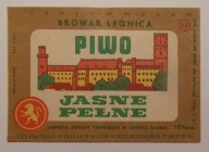 STARA ETYKIETA PIWO JASNE PEŁNE BROWAR LEGNICA