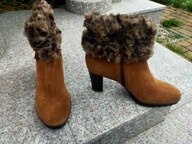 CAPRICE WALKING ON AIR nr 39/6 wygodne botki skóra