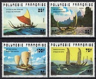 **POLINEZJA FRANCUSKA 224-227 = 20E - STATKI ŻAGLOWCE - 0096