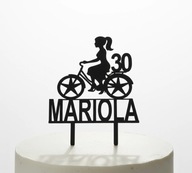 topper na tort dekoracja personalizacja WYBÓR KOLORÓW ROWERZYSTA!!!