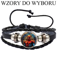 Skórzana bransoletka - Snap - Spider-Man - WZORY DO WYBORU
