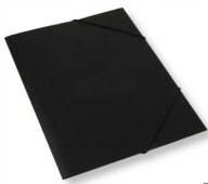 Teczka z gumką A4 plastikowa CZARNA - BLACK