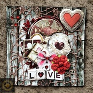 kartka urodziny / Walentynki handmade