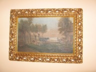 Przedwojenny obraz olejny przedwojenny