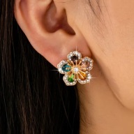 KOLCZYKI VINTAGE KWIATAMI KWIATKI KWIATKAMI styl koreański