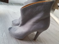 Botki LOFT37 Dancing Queen Szare Skóra Węża r. 38