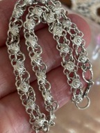 Bransoletka BP stara srebrna filigran PRL 800 kwiaty