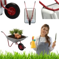 TACZKA OGRODOWA 120L, 80KG STAL OCYNKOWANA Z KOŁEM POMPOWANYM - GARDENLINE