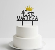 topper na tort dekoracja personalizacja KORONA!!WYBÓR KOLORÓW