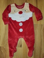 pajacyk welurowy świąteczny nutmeg r 56 cm