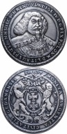 TALAR GDAŃSKI Z 1637 ROKU-WŁADYSŁAW IV WAZA,NEFRYT,SREBRO,REPLIKA