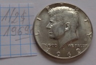 HALF DOLLAR z 1969 roku D - KENNEDY