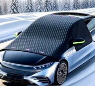 MATA Antyszronowa Osłona Pokrowiec na przednią szybę Auta CZARNY