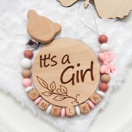 Personalizowana zawieszka do smoczka z imieniem silikonowa - max. 8 liter