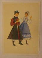 SZAMOTUŁY. Odświętny strój ludowy z okolic Szamotuł. Wielkopolska, 1970 rok