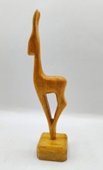 rzeźba z drewniana stara figurka Jelonka JELEŃ - ręcznie wykonana 21cm