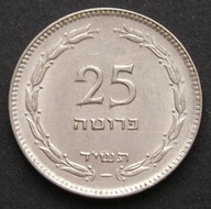 Izrael 25 prutah 1949 - stan menniczy -