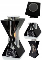 Znicz Solarny Czarno Srebrny z Motywem Księgi Nowoczesny Energooszczędny