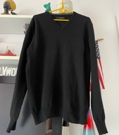 wyprzedaz 6 Czarny Wełniany M ciepły wełna rarytas cienki