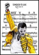 A2 PLAKAT MUZYCZNY MUZYKA ROCK QUEEN FREDDIE MERCURY SOMEBODY TO LOVE