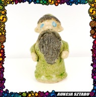 Skrzat ceramiczny ręcznie robiony, zielony