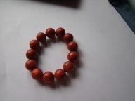 Bransoletka czerwień koral na żyłce