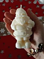 Świeczki sojowe świąteczne Mikołaj z workiem prezentów, świeczki naturalne