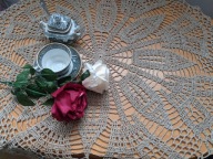 Obrus serwetka szydełkowa serwetki rękodzieło misterne cacko śr85