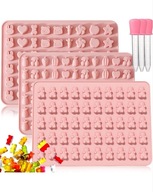 ZESTAW DO ROBIENIA CUKIERKÓW ŻELKÓW SILIKONOWE FOREMKI PIPETA FOLIA PREZENT