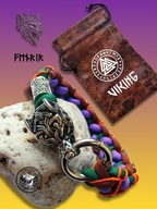 WILK bransoletka Viking Wiking PARACORD stal RUNY woreczek VALKNUT gratis