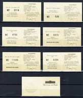 Francja - 7 x certyfikaty do monet