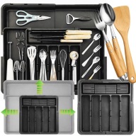 REGULOWANY WKŁAD DO SZUFLADY ORGANIZER NA SZTUĆCE NARZĘDZIA ROZSUWANY XXL