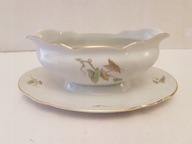 SOSJERKA DO SOSU PORCELANOWA NIEMIECKA LIŚCIE SYGNOWANA