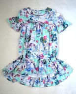 T27 MONSOON Sukienka 134cm 9lat Jednorożce Turkusowa