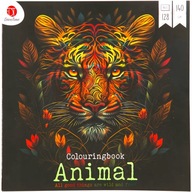 Duża KOLOROWANKA dla Dorosłych ANTYSTRESOWA Zwierzęta 128 Stron 25x25cm