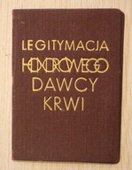 LEGITYMACJA HONOROWEGO DAWCY KRWI - DO - ODZNAKĘ III STOPNIA 1965 rok