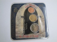 Sam Marino 3 monety euro z 2005 roku stan 1