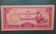 10 Rupees 1944 Birma,Okupacja japońska