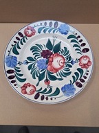 Kobalt. Talerz fajans z Francji. Sarreguemines U & Cie 1975-1900